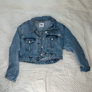 Zara Jean distressed Jacket cropped